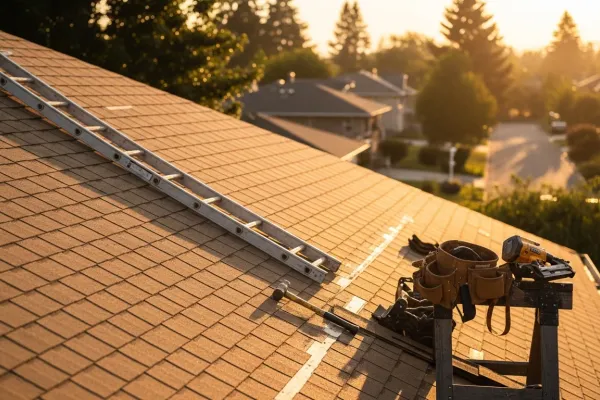 Residential roof installation and repair work