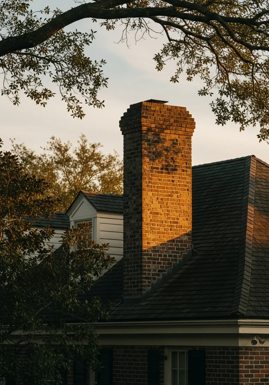 Residential solar panel installation on South Carolina home with clear sky
